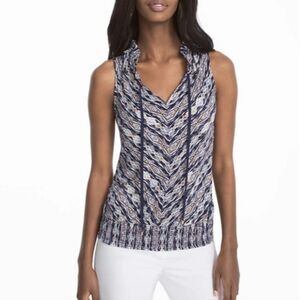 Serengeti Sleeveless Tie Neck Top XXS